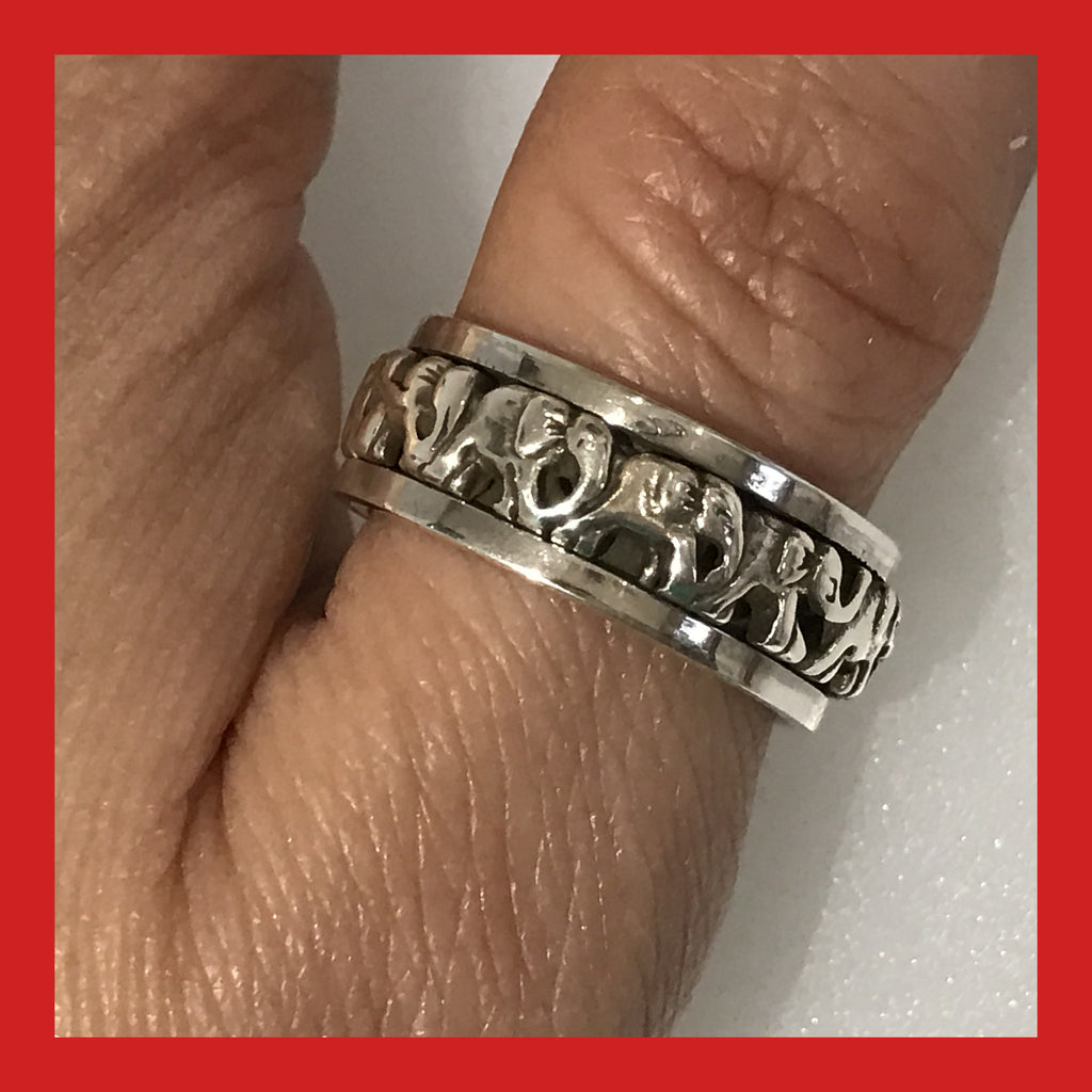 Thumb Ring Elephant Spinner Ring Elephant Spinning Ring