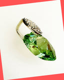 Swarovski Peridot Colour Heart Pendant