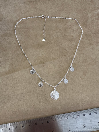 Multi Coin Drop Necklace