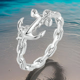 Sterling Silver Anchor Ring