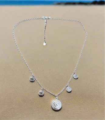 Multi Coin Drop Necklace