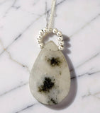 Solar Quartz Pendant with Sterling Silver Balls bail