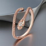 Adjustable Sterling Silver Snake Ring