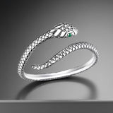 Adjustable Sterling Silver Snake Ring