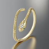 Adjustable Sterling Silver Snake Ring