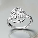 Adjustable Sterling Silver Tree of Life Ring