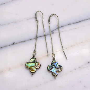 Clover shape Abalone Earring Threads