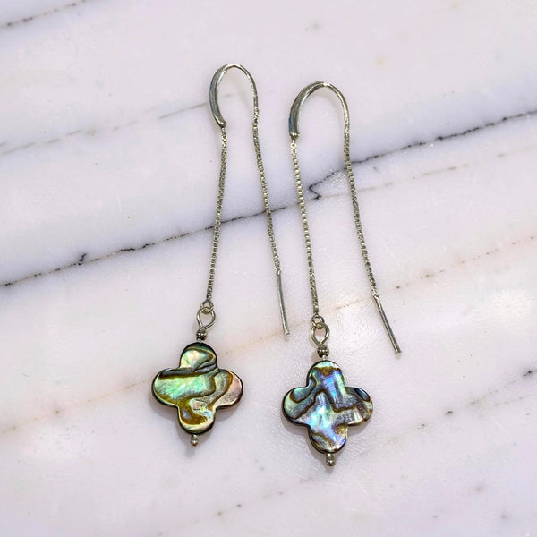 Clover shape Abalone Earring Threads
