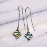 Clover shape Abalone Earring Threads
