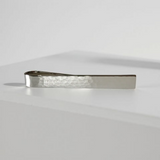 Hammered Sterling silver Tie Bar
