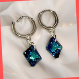 Swarovski Square Earring Hoops