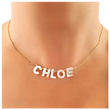 Name Necklace with Shell Letters