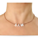 Name Necklace with Shell Letters