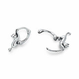 Sterling Silver Cat Huggies Earring Hoop