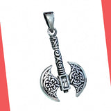 Sterling Silver Double Headed Viking Axe Pendant