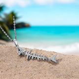 Sterling Silver Fishbone Pendant