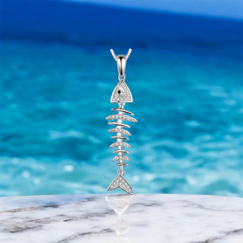 Sterling Silver Fishbone Pendant