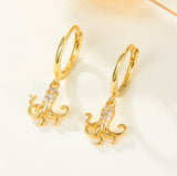 Sterling Silver Octopus Huggie Earrings