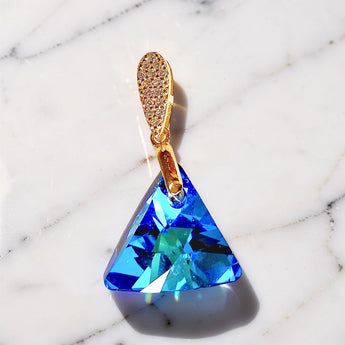 Swarovski Bermuda Blue Triangle Pendant