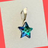 Swarovski Star Pendant, Bermuda Blue or Vitrail Light Colour