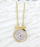 Two Tone Sterling Silver Medallion