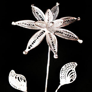 Solid Silver Flower SSF2