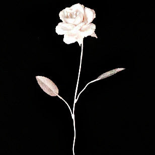 Solid Silver Rose Stem