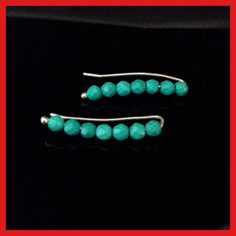 Earrings; Turquoise Ear Climber