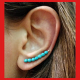 Earrings; Turquoise Ear Climber