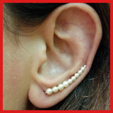 Earrings; Pearl Ear line
