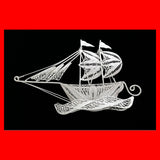 Solid Silver Filigree Boat; SFB1