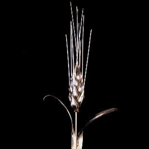 Solid Silver Wheat Flower