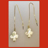 Club Mother of Pearl Shell on Ear Threaders
