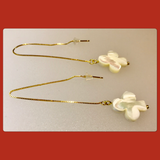 Club Mother of Pearl Shell on Ear Threaders