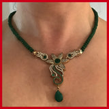 Formal Green Agate Necklace