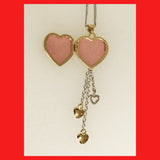Gold-plated Heart Locket with 3 Dangle Hearts