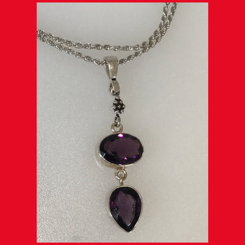 Drop Amethyst pendant