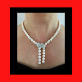 Freshwater pearls parallel necklace