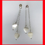 Mother of Pearl Double Hearts Earrings Attachment Part