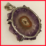 Amethyst Slice Pendant