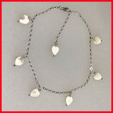 Anklet Chain with Heart Dangles