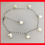Anklet Chain with Heart Dangles