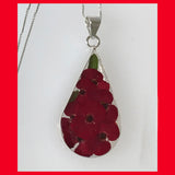 Real Poppy Drop Pendant