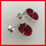 Real Poppy Earrings Studs