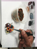 Real Flower (mixed) Butterfly Necklace