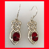 Celtic Knot Drop Poppy Earrings