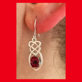 Celtic Knot Drop Poppy Earrings