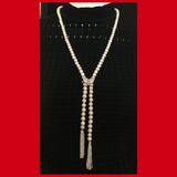 Long Freshwater Pearl Necklace with Moveable Clasp