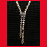 Long Freshwater Pearl Necklace with Moveable Clasp