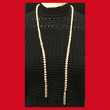 Long Freshwater Pearl Necklace with Moveable Clasp